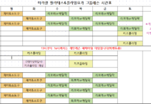 미라클필라테스 5월 두 번째 주 시간표입니다
